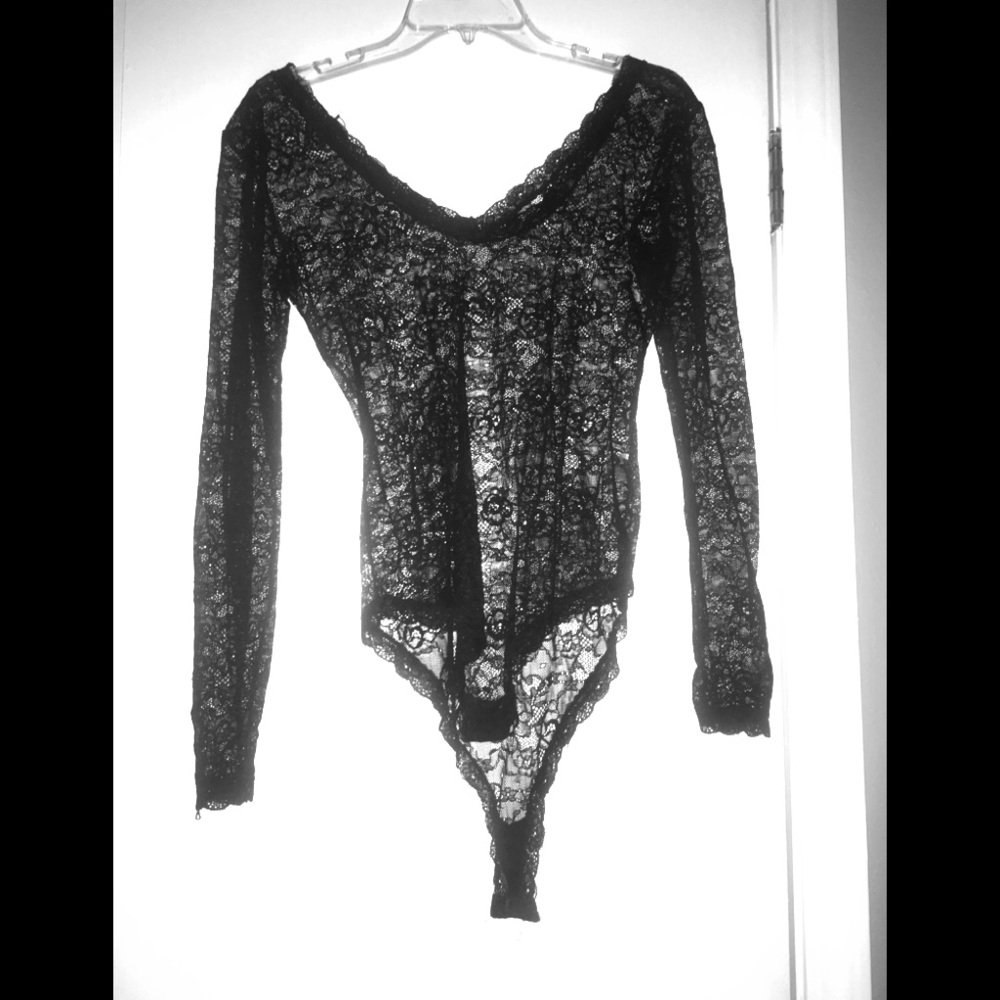 Lace Bodysuit with Snap closures.